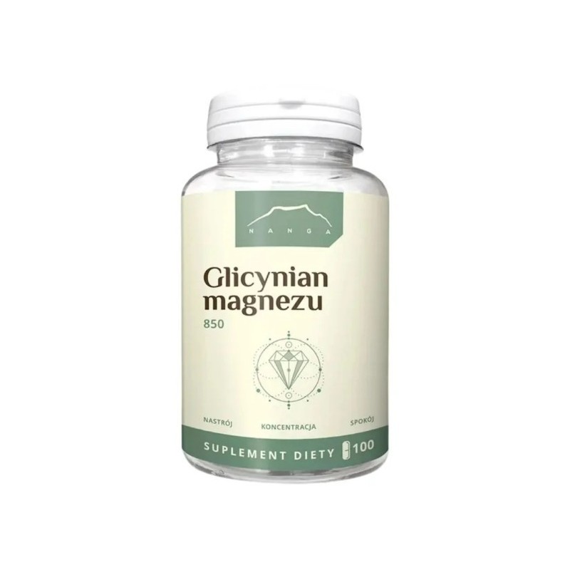 Nanga GLICYNIAN MAGNEZU 850mg 100kaps wsparcie UKŁAD NERWOWY
