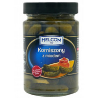 OGÓRKI KORNISZONY Z MIODEM oryginalne i wyjątkowe 327ml słoik HELCOM