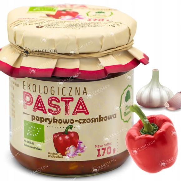 PASTA PAPRYKOWO CZOSNKOWA eko BIO 170g DARY NATURY PASTA PAPRYKOWO CZOSNKOWA eko BIO 170g DARY NATURY