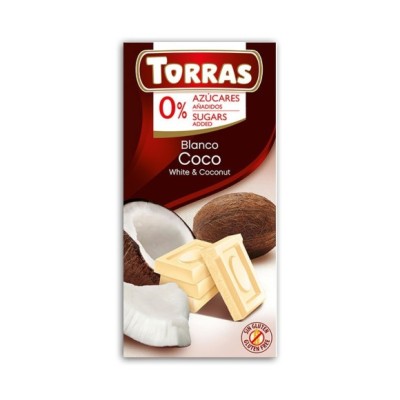 CZEKOLADA BIAŁA Z KOKOSEM BEZ CUKRU GLUTENU dla diabetyków