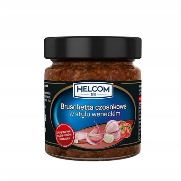 BRUSCHETTA CZOSNKOWA W STYLU WENECKIM d makaronów kanapek 195G 225ml HELCOM BRUSCHETTA CZOSNKOWA W STYLU WENECKIM d makaronów kanapek 195G 225ml HELCOM
