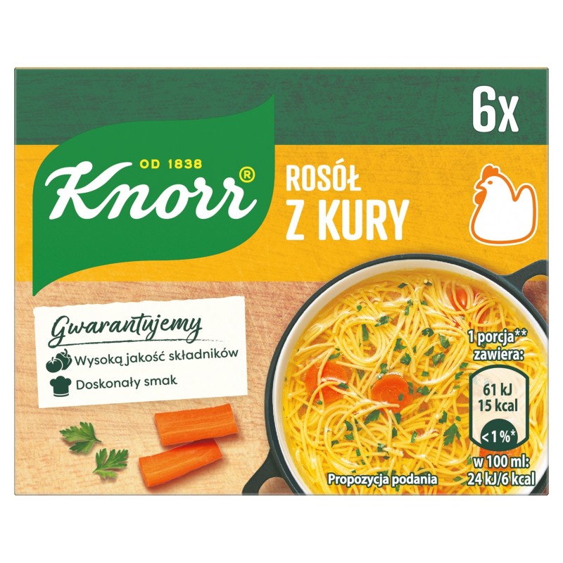 Knorr KOSTKI ROSOŁOWE ROSÓŁ Z KURY 60G