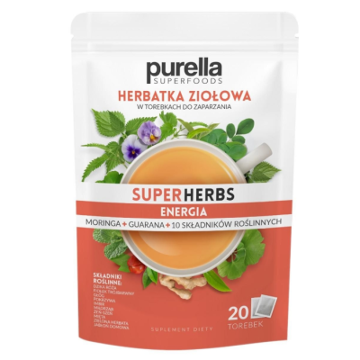 PURELLA SUPERHERBS herbata ENERGIA Róża Głóg Pokrzywa Imbir