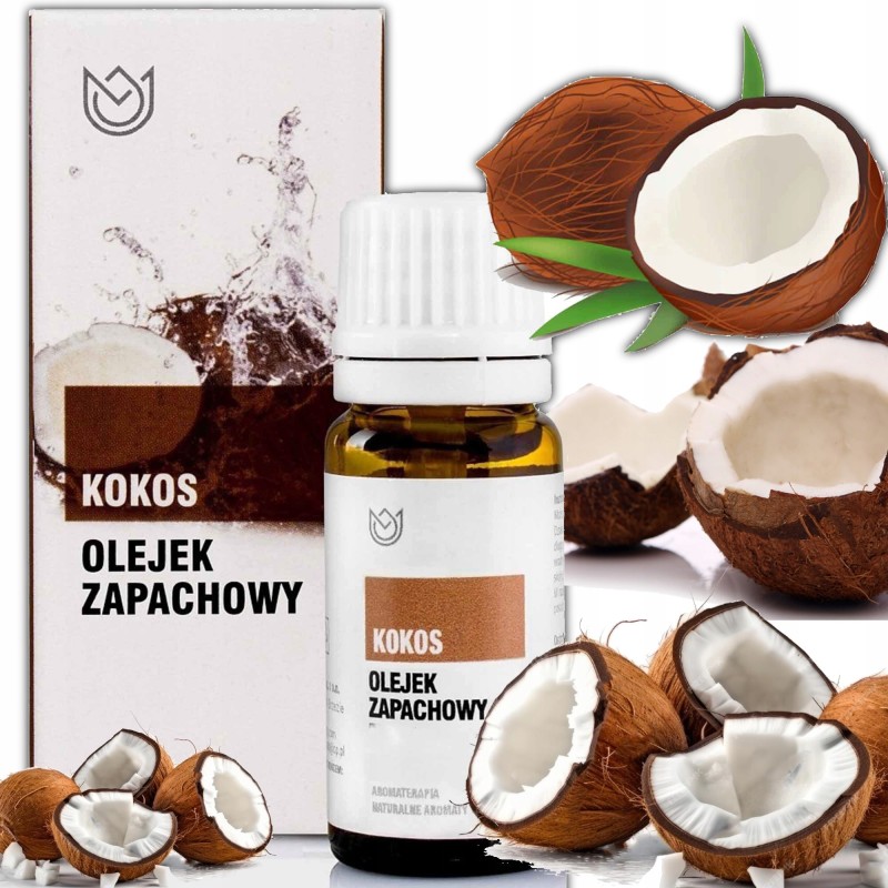 OLEJEK ZAPACHOWY ETERYCZNY KOKOS KOKOSOWY 10ml do kominków