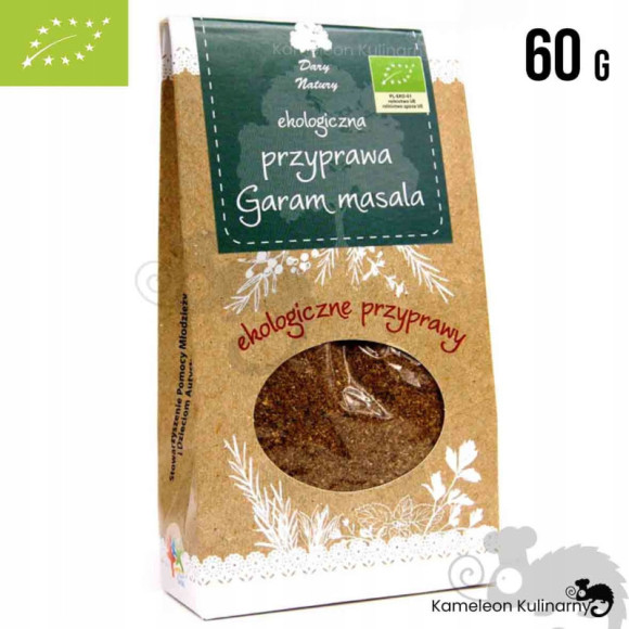 GARAM MASALA EKO kolendra kminek cynamon kardamon pieprz i inne 60g DARY GARAM MASALA EKO kolendra kminek cynamon kardamon pieprz i inne 60g DARY