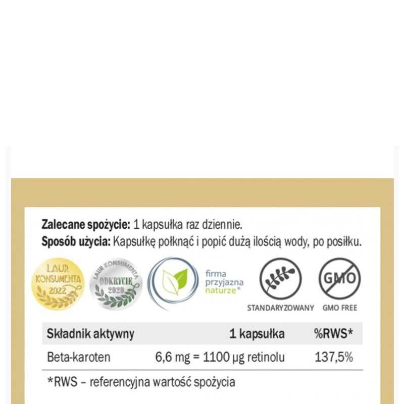 Yango BETA KAROTEN BETA-KAROTEN 90kaps wsparcie: ODPORNOŚĆ