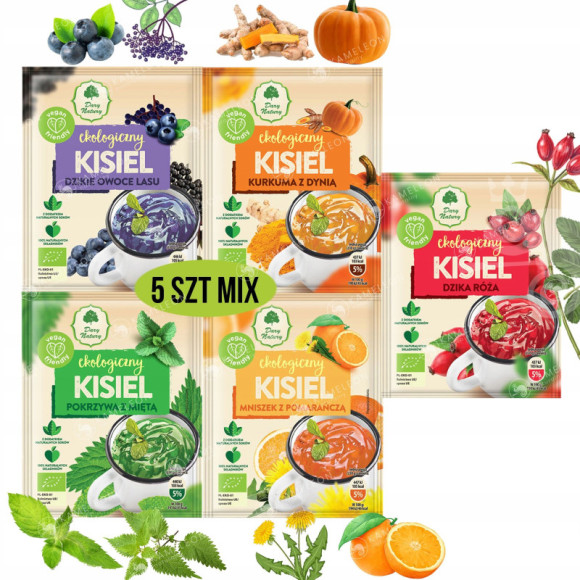 KISIEL KISIELE eko DARY NATURY zestaw 5smaków 5szt
