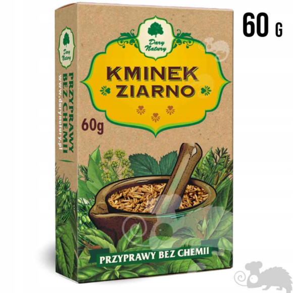 KMINEK ZIARNO w ziarnie 60G DARY NATURY przyprawy bez chemii KMINEK ZIARNO w ziarnie 60G DARY NATURY przyprawy bez chemii