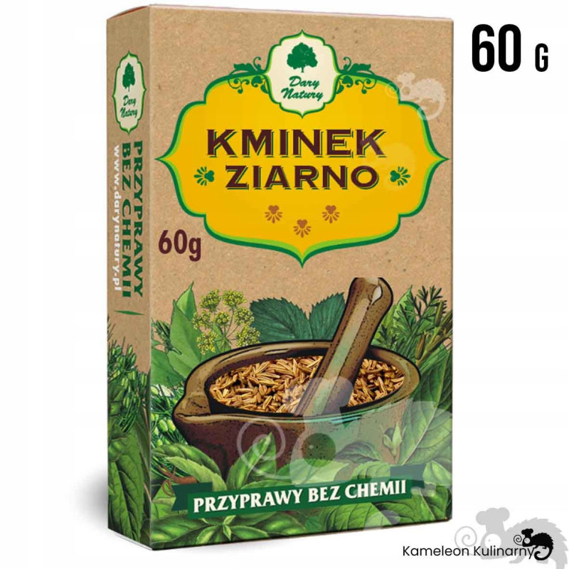 KMINEK ZIARNO w ziarnie 60G DARY NATURY przyprawy bez chemii