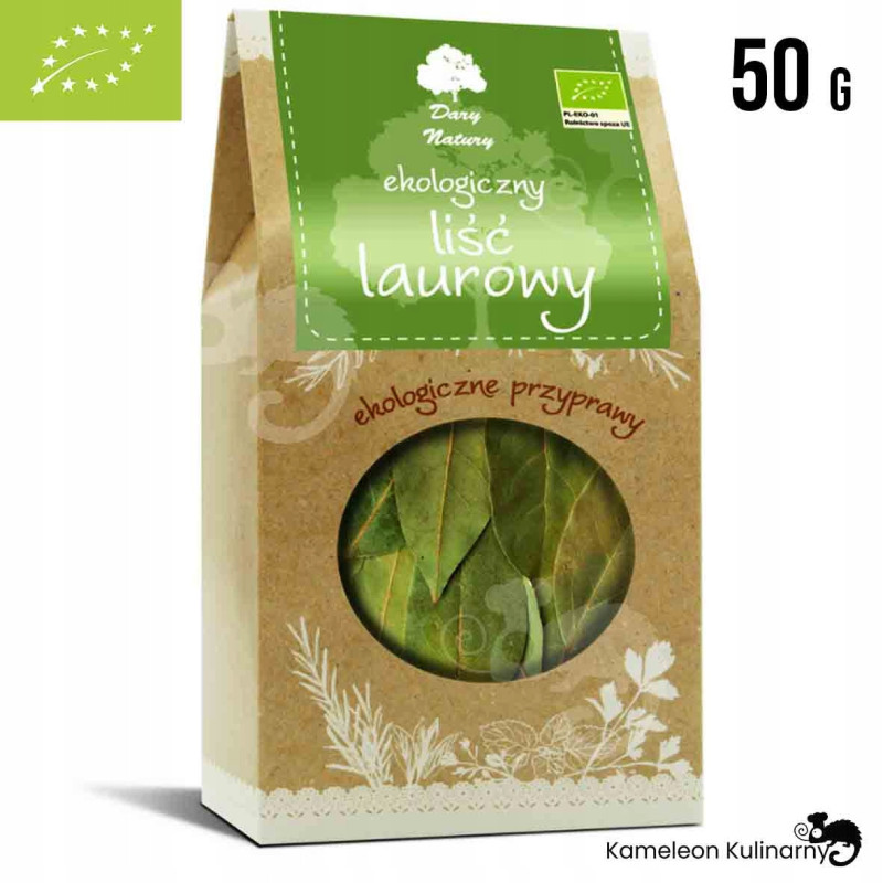 LIŚĆ LAUROWY ekologiczny eko BIO duże opakowanie 50g DARY NATURY