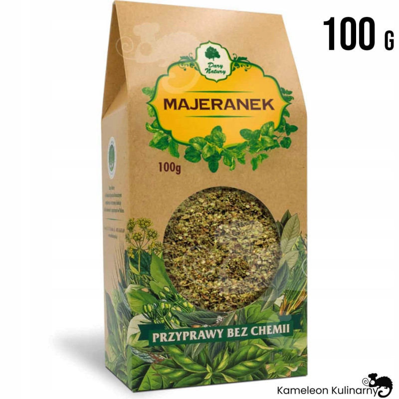 MAJERANEK DARY NATURY przyprawy bez chemii 100g DARY NATURY duże opakowanie