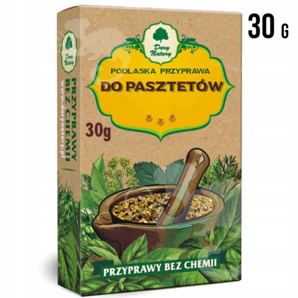 okazja!podlaska PRZYPRAWA DO PASZTETÓW pasztetu mieszanka przypraw 30g DARY okazja!podlaska PRZYPRAWA DO PASZTETÓW pasztetu mieszanka przypraw 30g DARY