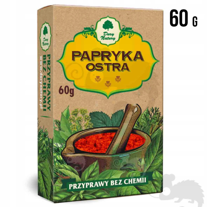 PAPRYKA OSTRA przyprawa bez chemii 60g DARY NATURY