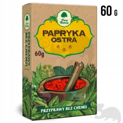 PAPRYKA OSTRA przyprawa bez chemii 60g DARY NATURY