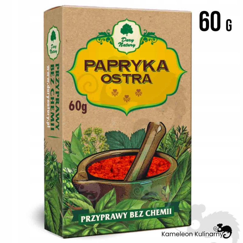 PAPRYKA OSTRA przyprawa bez chemii 60g DARY NATURY
