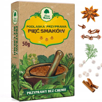 PIĘĆ SMAKÓW przyprawa BEZ CHEMII 50g DARY NATURY