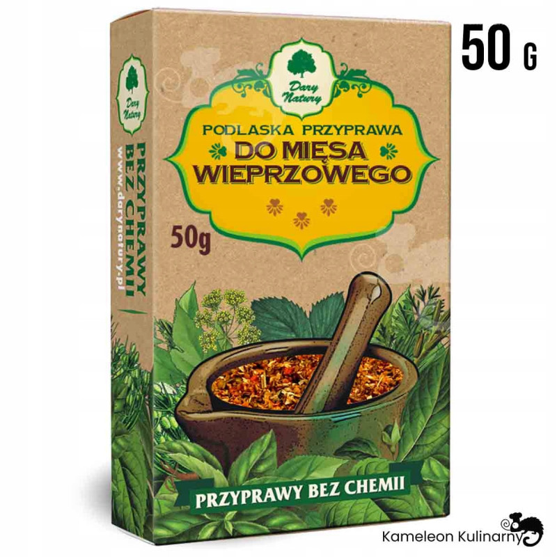 podlaska przyprawa DO MIĘSA WIEPRZOWEGO mieszanka przypraw 50g DARY NATURY