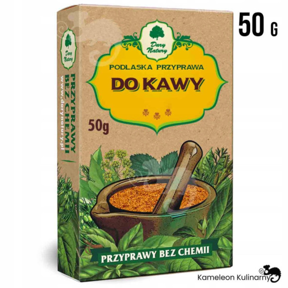 PRZYPRAWA DO KAWY kardamon imbir cynamon kuklik goździki 50g DARY NATURY PRZYPRAWA DO KAWY kardamon imbir cynamon kuklik goździki 50g DARY NATURY