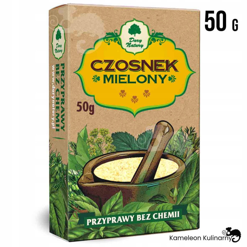 Przyprawa Podlaska CZOSNEK -- MIELONY -- karonik bez chemii 50g DARY NATURY