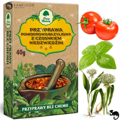 PRZYPRAWA POMIDOROWO-BAZYLIOWA POMIDOR BAZYLIA CZOSNEK niedźwiedzi 40g DARY