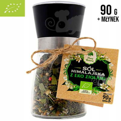 SÓL HIMALAJSKA z EKO ziołami 90g MŁYNEK W MŁYNKU z młynkiem DARY NATURY