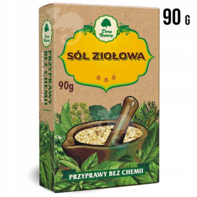 SÓL ZIOŁOWA czosnek lubczyk cebula pietruszk oregano cząber 90G DARY NATURY