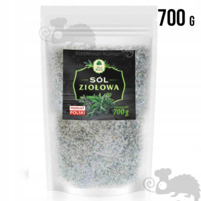 SÓL ZIOŁOWA mieszanka przypraw Czosnek Cebula Lubczyk inne 700g DARY NATURY