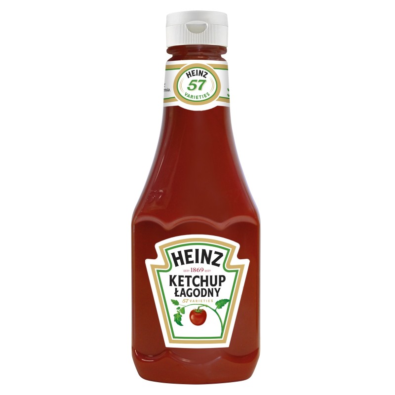 HEINZ KETCHUP ORGINALNY POMIDOROWY ŁAGODNY 450G BUTELKA