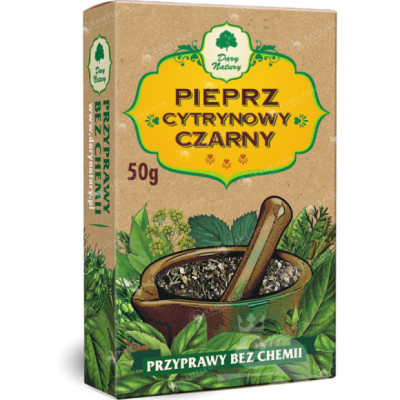 Dary Natury PIEPRZ CYTRYNOWY CZARNY BEZ CHEMII 50g