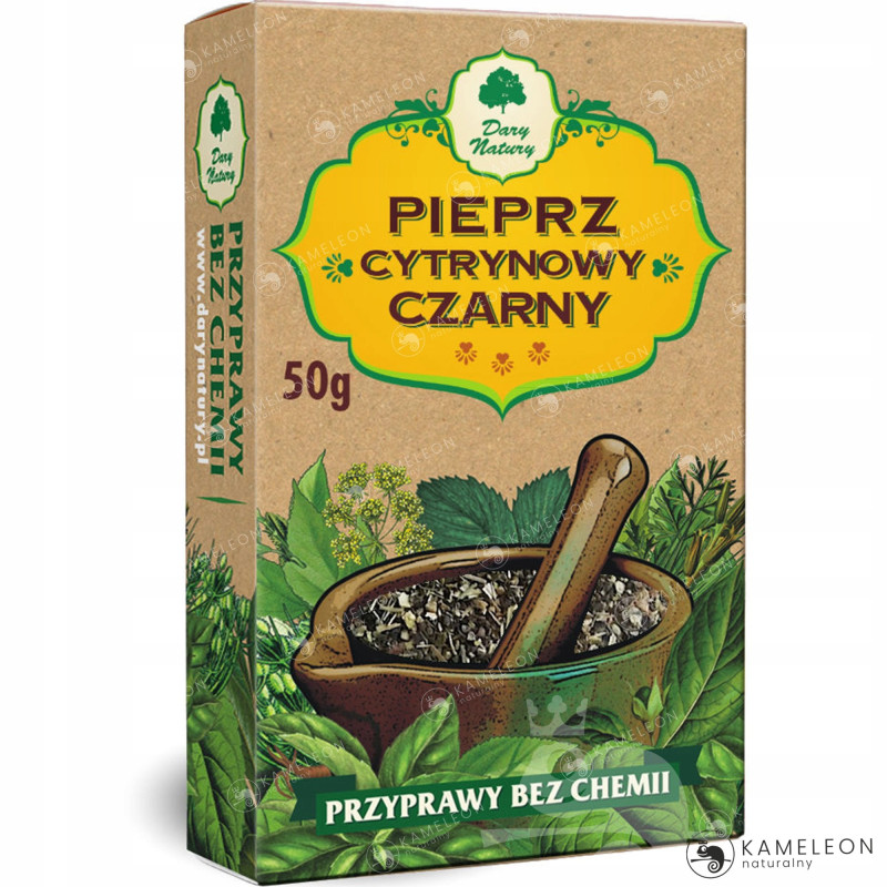 Dary Natury PIEPRZ CYTRYNOWY CZARNY BEZ CHEMII 50g