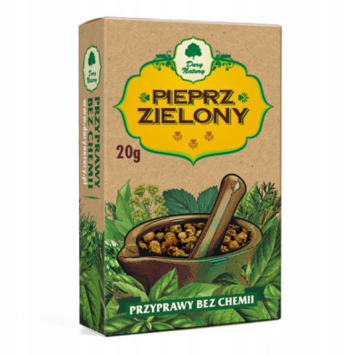 PIEPRZ ZIELONY ZIARNISTY w ziarnie przyprawy bez chemii 20g DARY NATURY