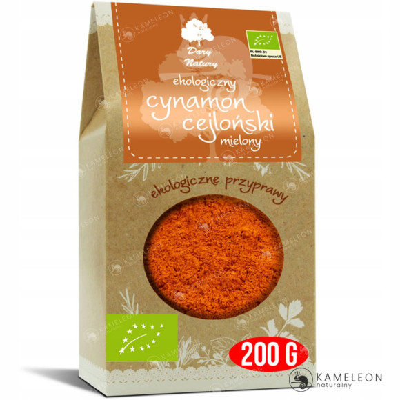 CYNAMON CEYLOŃSKI mielony EKOLOGICZNY bio 200g CYNAMON CEYLOŃSKI mielony EKOLOGICZNY bio 200g
