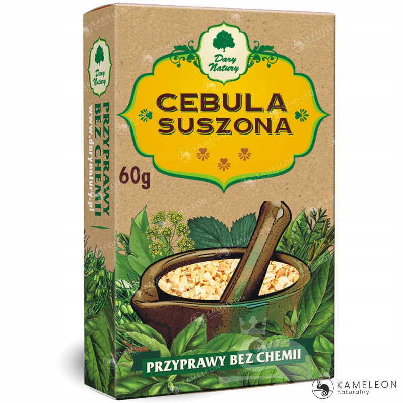 Dary Natury CEBULA SUSZONA Płatki przyprawa aromat DO DAŃ BEZ CHEMII 60g