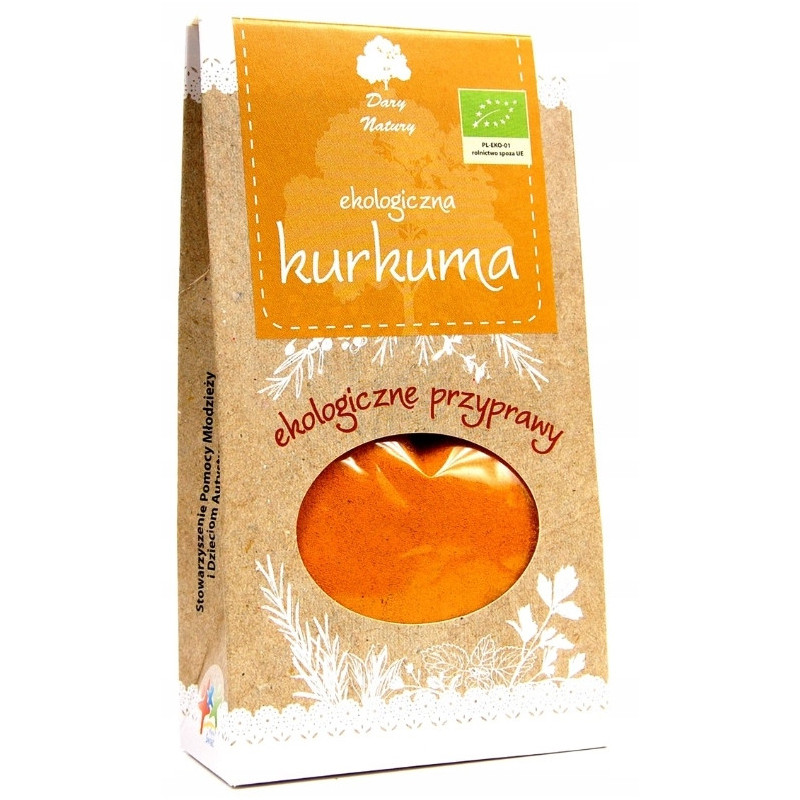 KURKUMA MIELONA EKOLOGICZNA EKO Dary Natury 50g 0,05KG curcuma longa
