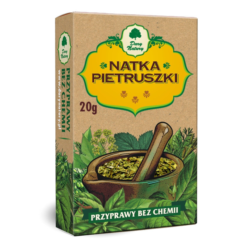 NATKA PIETUSZKI suszona PIETRUSZKA do zupy dań sosów 20g DARY NATURY