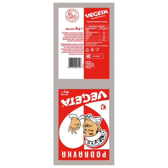 WEGETA CZERWONA vegeta PRZYPRAWA WARZYWNA DO POTRAW ZUP DAŃ 70g PODRAVKA WEGETA CZERWONA vegeta PRZYPRAWA WARZYWNA DO POTRAW ZUP DAŃ 70g PODRAVKA