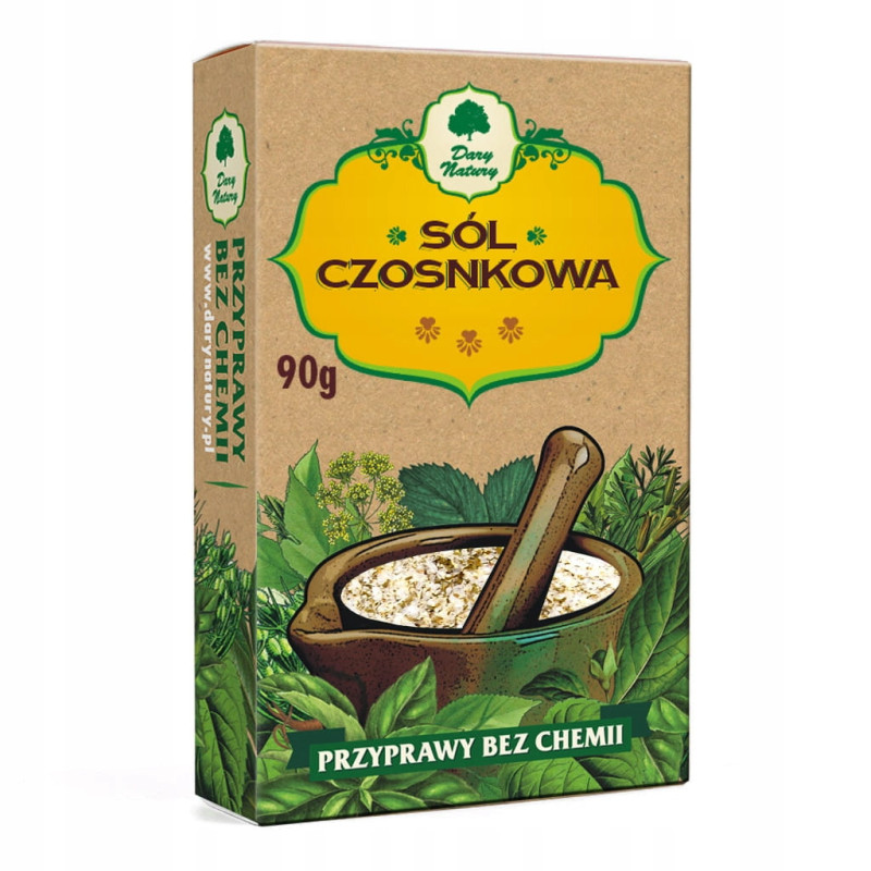 SÓL CZOSNKOWA Przyprawy Bez Chemii 90g Dary Natury