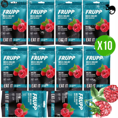 10x FRUPP EAT IT MALINA LIOFILIZOWANA wege BEZ GLUTENU CUKRU Celiko 150g