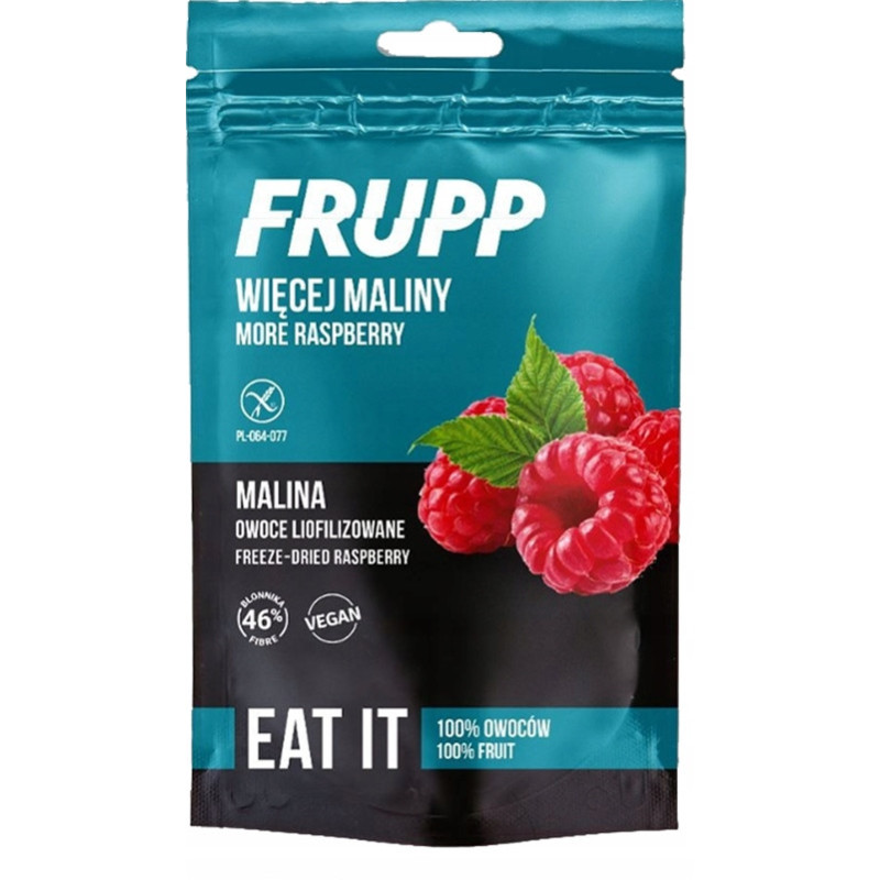 10x FRUPP OWOCE LIOFILIZOWANE TRUSKAWKA MALINA BORÓWKA ANANAS MANGO Celiko