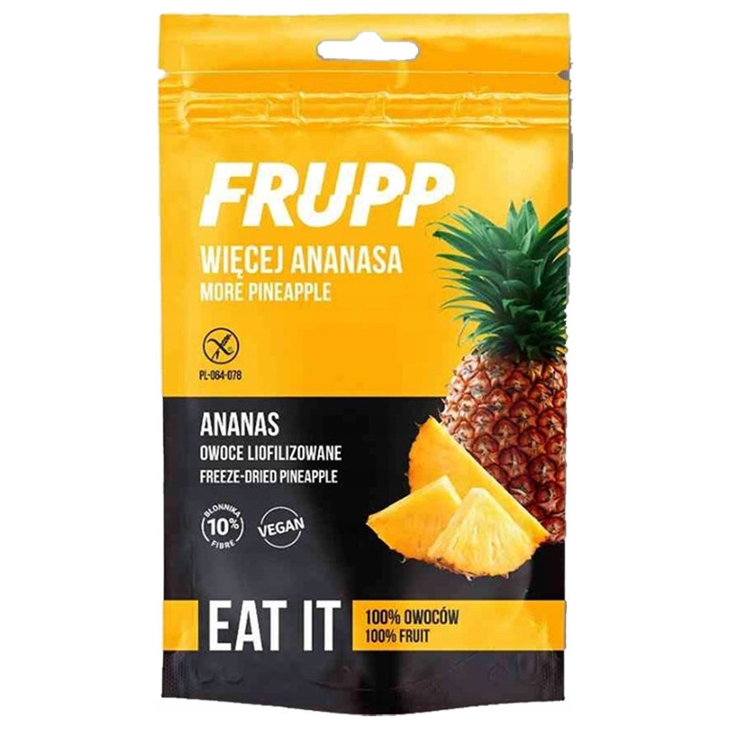 10x FRUPP OWOCE LIOFILIZOWANE TRUSKAWKA MALINA BORÓWKA ANANAS MANGO Celiko