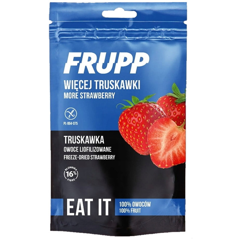 10x FRUPP OWOCE LIOFILIZOWANE TRUSKAWKA MALINA BORÓWKA ANANAS MANGO Celiko