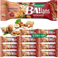 BA!LANS BATON zbożowy WITALNOŚĆ orzechowe słone trio 12sztuk 420g BAKALLAND