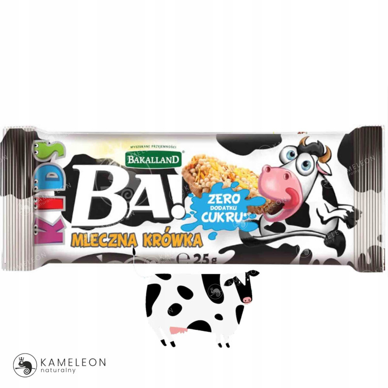BAKALLAND BATON BA! KIDS 12x Toffi + 12x kakao+mleko MIX SMAKÓW 24szt 0,6KG