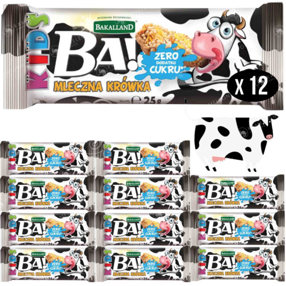BAKALLAND BATON BA! KIDS toffi krówka 300g 12szt BAKALLAND BATON BA! KIDS toffi krówka 300g 12szt