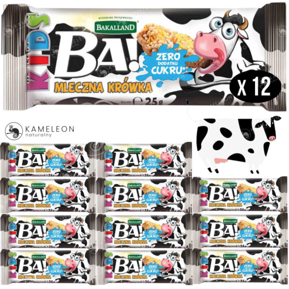 BAKALLAND BATON BA! KIDS toffi krówka 300g 12szt BAKALLAND BATON BA! KIDS toffi krówka 300g 12szt