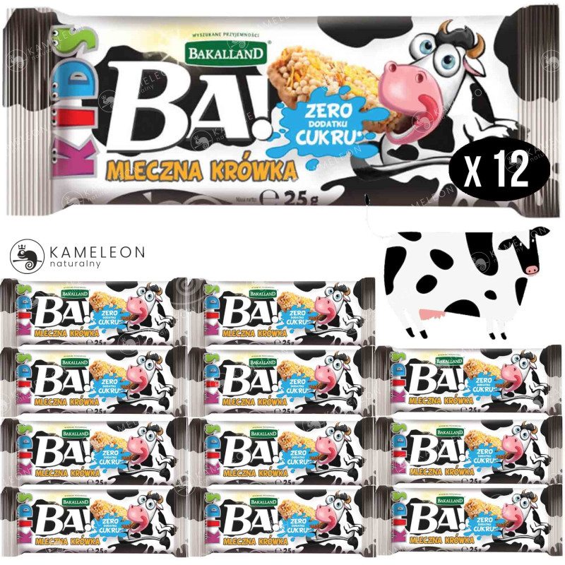 BAKALLAND BATON BA! KIDS toffi krówka 300g 12szt