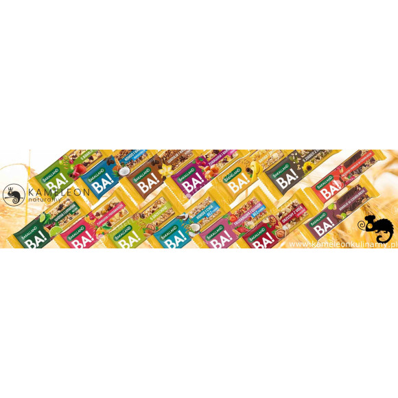 Baton BA! DETOKS wanilia & kawa & biała czekolada 12x38g BAKALLAND Baton BA! DETOKS wanilia & kawa & biała czekolada 12x38g BAKALLAND