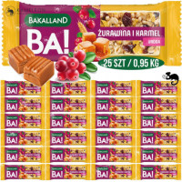 BATON BA! URODA żurawina karmel biała czekolada 25x38g 950g BAKALLAND