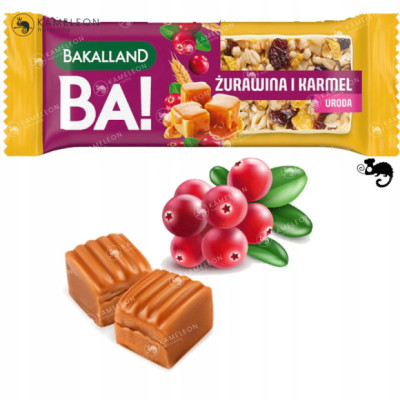 BATON BA! URODA żurawina karmel biała czekolada 38g BAKALLAND