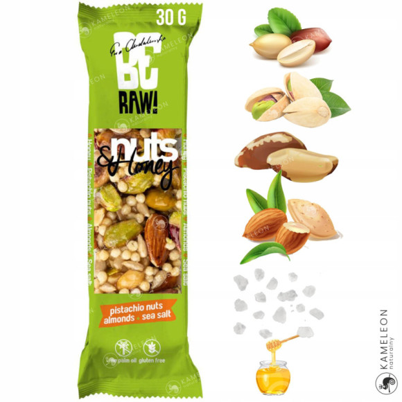 BATON BERAW NUTS & HONEY 30g x10 0,3KG MIX orzechowy PISTACJE x5 PEKAN x5 BATON BERAW NUTS & HONEY 30g x10 0,3KG MIX orzechowy PISTACJE x5 PEKAN x5